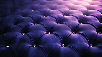 Obraz premium Luxurious Purple Velvet Upholstery with Crystal Buttons