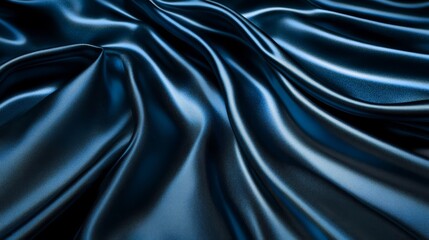 Fototapeta premium Abstract Blue Silk Fabric Texture Background