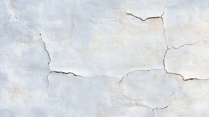 Fototapeta premium Cracked White Wall Texture Background