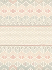 Pastel Geometric Harmony: A seamless pattern of soft pink and grey triangles and dots, perfect for backgrounds, textiles, and feminine designs