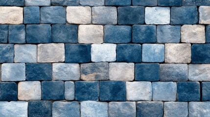 Blue Stone Wall Texture Background