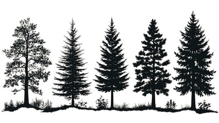 Fototapeta premium set of trees