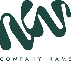 Creative Abstract Initial Letter NW Logo Design