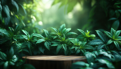 Green Leaves Mockup.