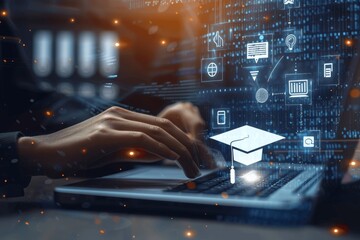 Online Education and E-Learning for Skill Development and Graduation Certificates Using Digital Technology and Virtual Classrooms