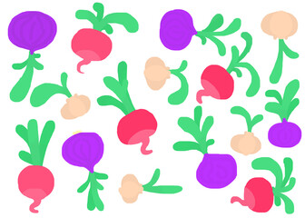 seamless pattern with vegetables