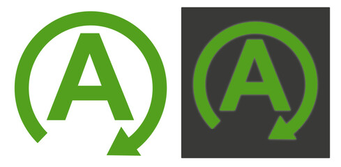 Auto stop start icon in car dashboard indicates the automatically switch on off engine function