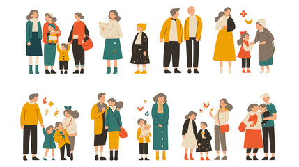 多世代家族の絆 - 幸せな日常の風景