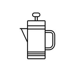 Obraz premium This coffee press features a sleek, modern design ideal for brewing rich coffee. It's suitable for both home kitchens and café environments