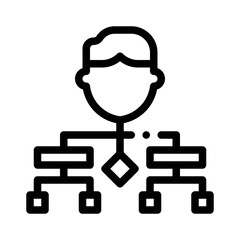 organizational chart line icon