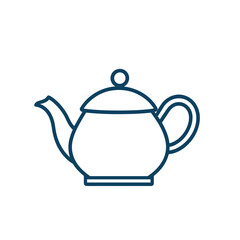 Obraz premium A simplistic yet elegant silhouette of a classic teapot featuring a curved handle and lid, perfect for adding a touch of charm to kitchen decor
