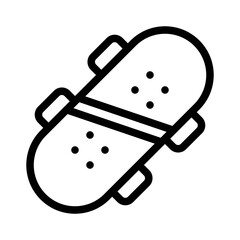 skateboard line icon