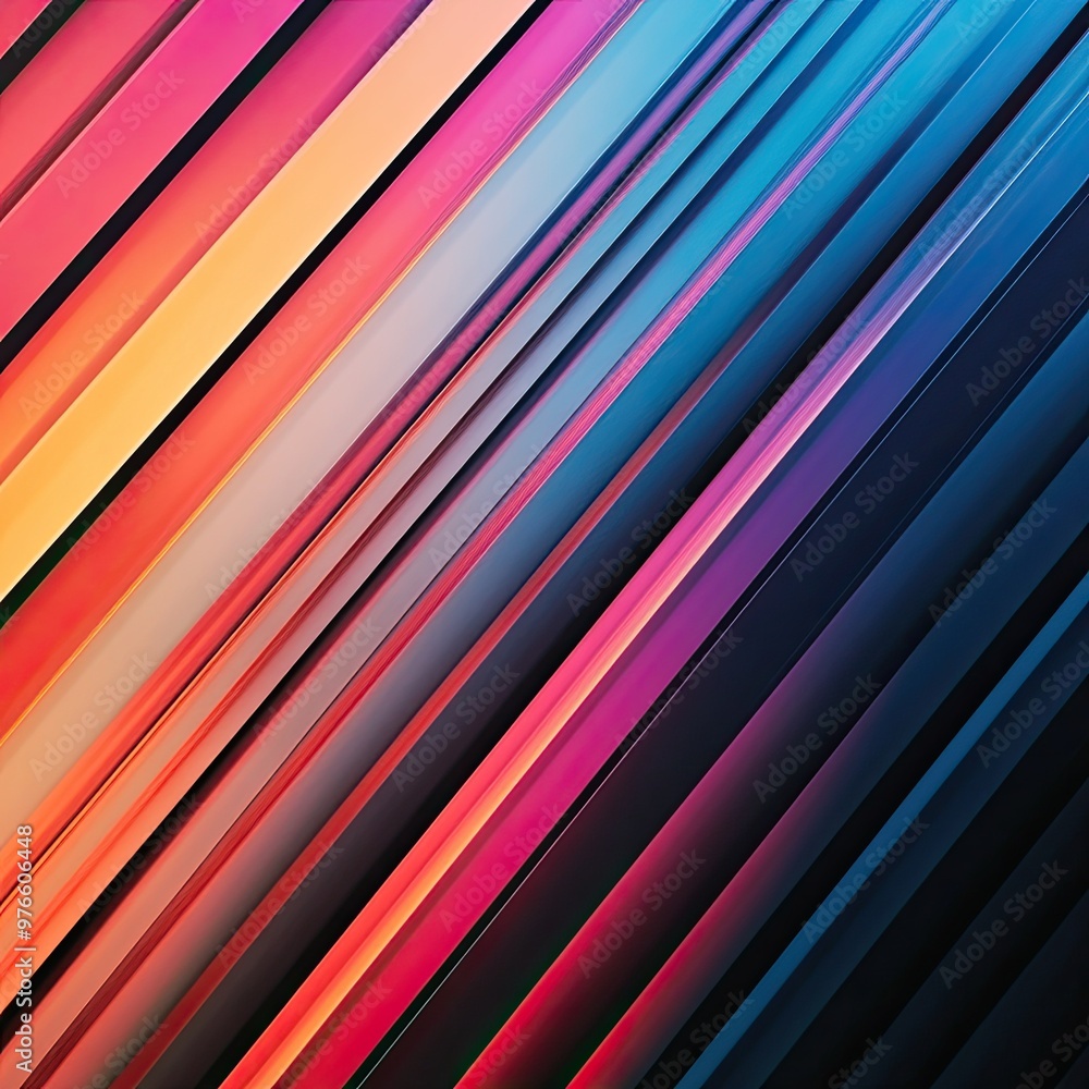 Poster vibrant abstract background with colorful diagonal stripes, perfect for modern design projects and c