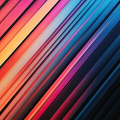 Obraz premium Vibrant abstract background with colorful diagonal stripes, perfect for modern design projects and creative visuals.