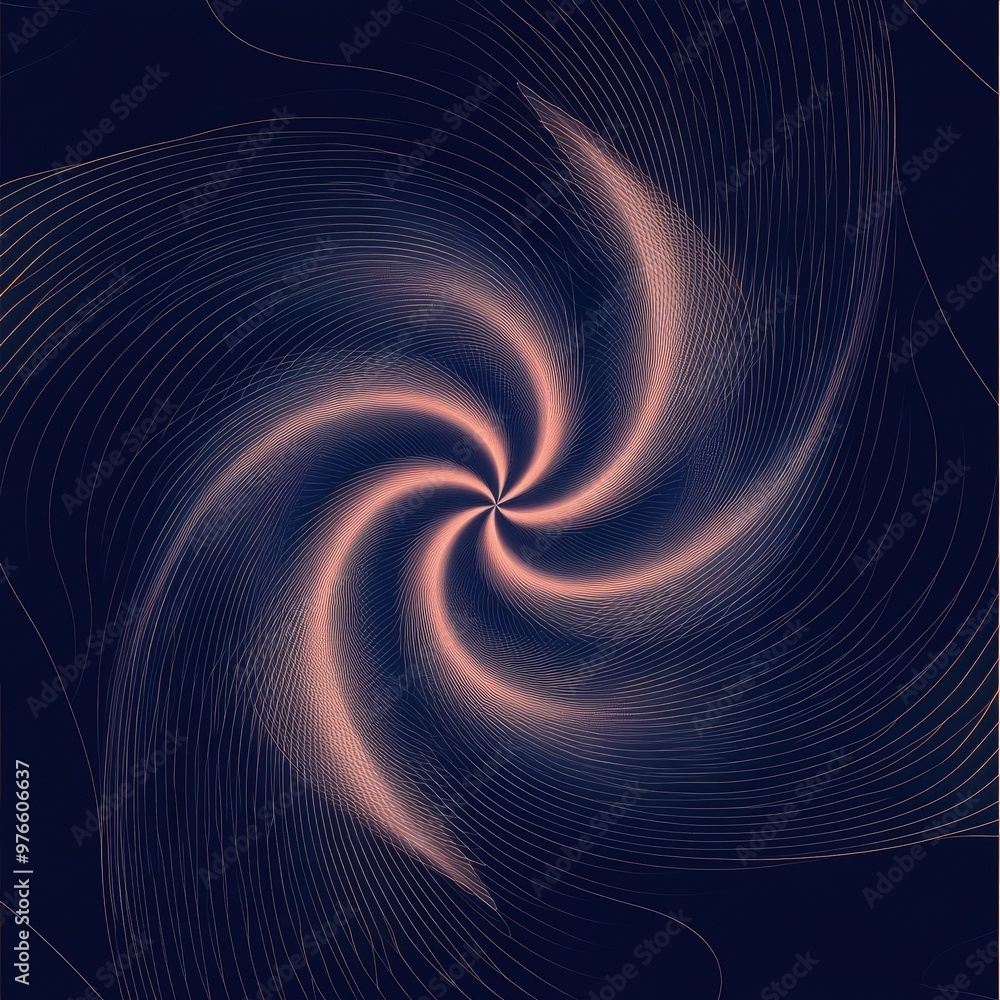 Aufkleber abstract swirl design with flowing lines in a dark background, creating a mesmerizing visual effect 