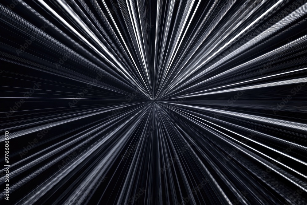 Poster abstract image with dynamic lines radiating from the center, creating a sense of movement and depth 