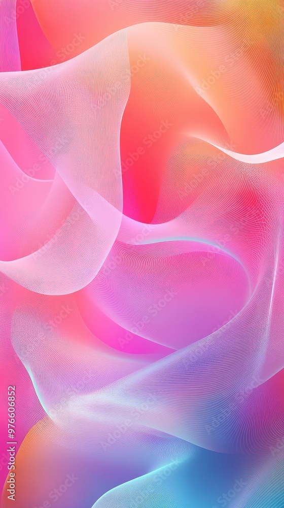 Poster a mesmerizing swirl of vibrant colors in soft, flowing patterns creates a dreamy, abstract backgroun