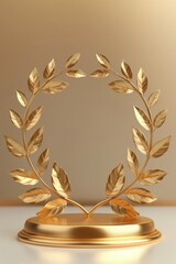 Golden circular base background