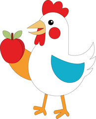  Chicken silhouette vector illustration art