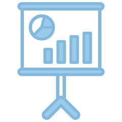 Presentation icon with line color style