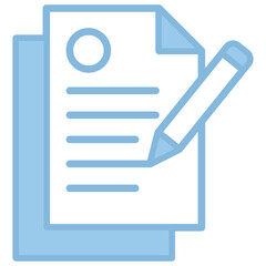 Fototapeta premium Contract icon with line color style