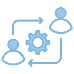 Partnership icon with line color style
