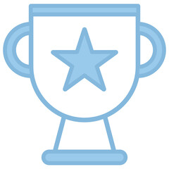 Trophy icon with line color style