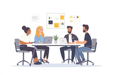 Colleagues who are talking in the office