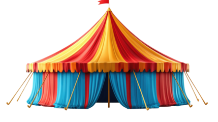 circus tent isolated on white background 