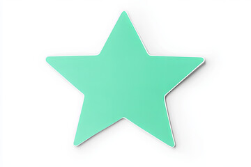 Obraz premium Green star isolated on white background.