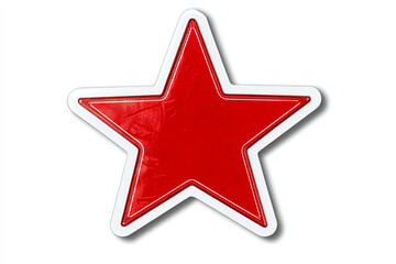 Obraz premium Red star isolated on white background.