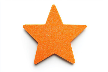 Orange star isolated on white background.