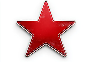 Obraz premium Red star isolated on white background.