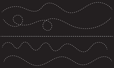 Path travel dotted line trip dashed trace destination track plan and silhouette, travelling symbol . Transport dot pathes lines traces tourism design  vector illustration. EPS 10