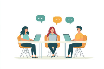 Colleagues who are talking in the office