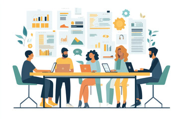 Fototapeta premium Colleagues who are talking in the office