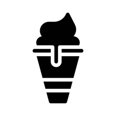 ice cream glyph icon