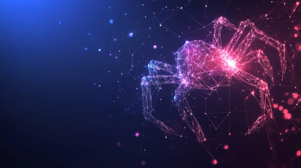 Low poly wireframe poster template for the Cancer sign, designed for astrological calendars and horoscopes. Includes a 3D zodiac symbol of Cancer with mesh art of the constellation. Polygonal illustra