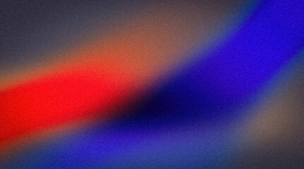Grainy gradient background blue orange red abstract glowing color wave black backdrop, noise texture banner poster header design, banner