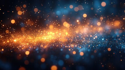 Stunning Abstract Orange and Blue Bokeh Lights Creating a Vivid Atmosphere for Artistic Backgrounds