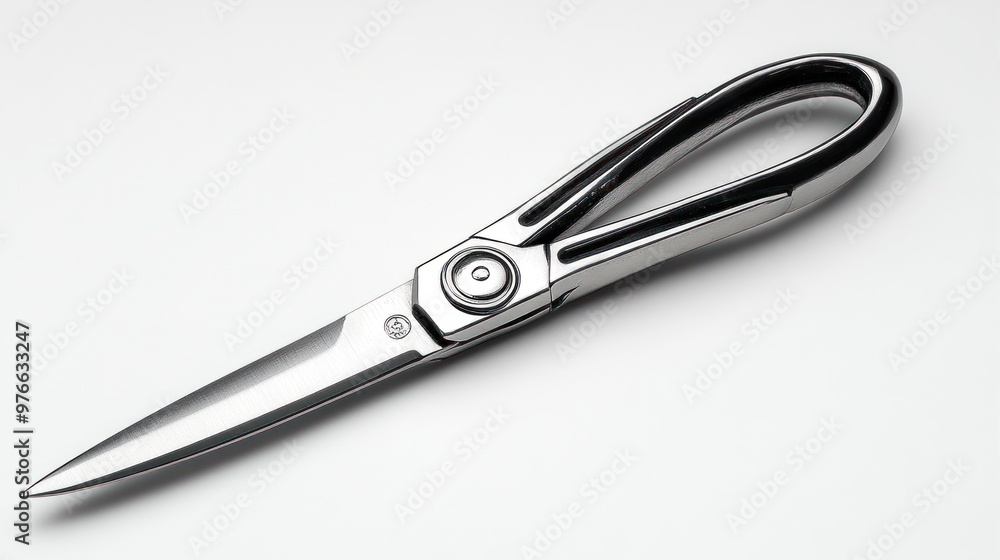 Poster a sleek pair of scissors designed for precision cutting tasks.