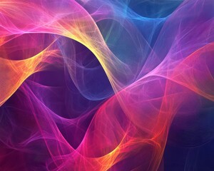Intricate neon fractal patterns expanding in vibrant color gradients, creating a sense of digital infinity, abstract fractal wallpaper, vivid digital art