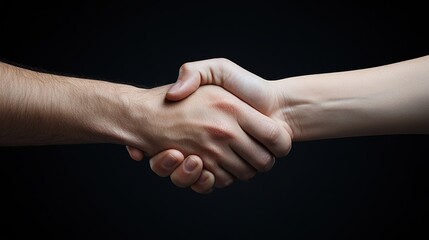 A close-up of two hands shaking, symbolizing agreement, partnership, and collaboration. Perfect for business and teamwork themes.