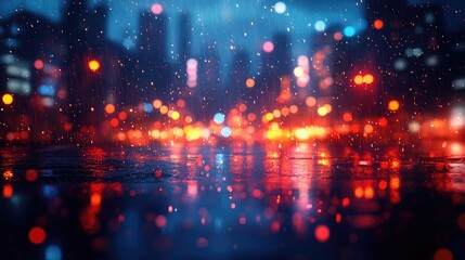 Obraz premium Stunning Blurred Urban Night Lights Create a Dreamy Atmosphere Perfect for Backgrounds and Creative Projects