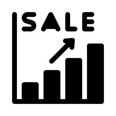 sales chart glyph icon