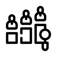 competitive analysis line icon