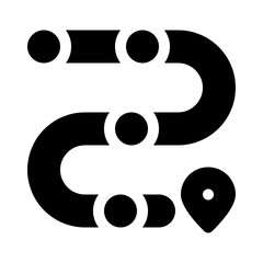 roadmap glyph icon