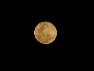 full moon over black