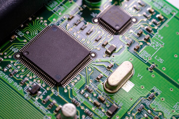 A board placed on top of a computer motherboard AI