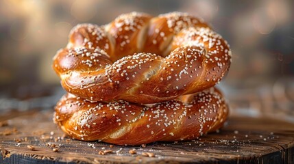 Fair Collection Thin Line Pretzel Icon Vector: Linear Symbol for Web and Mobile, Logo, Print Media